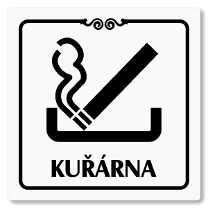 Kuřárna, 148x148mm, bílá, Texas